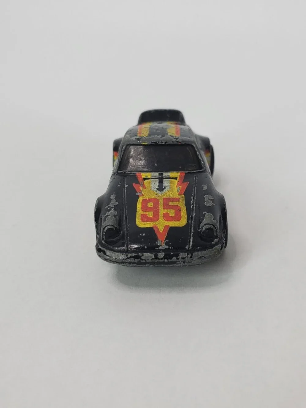 1974 Hot Wheels Black Porsche P-911 #95 Gold Rim Hong Kong HK